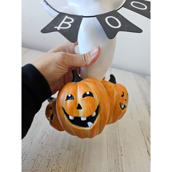 Large ghost boo statue figurine pumpkin jack-o'-lantern unique Halloween decor c - Picture 10 of 10